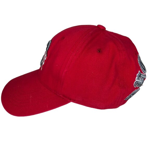 Ohio State Buckeyes Red Embroidered Adjustable Baseball Cap hat - Picture 6 of 8